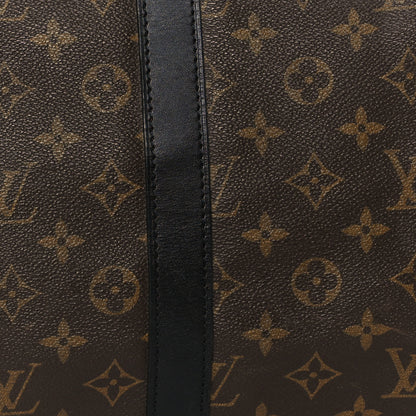 Louis Vuitton Monogram Macassar Keepall Bandouliere 55 9 of 11