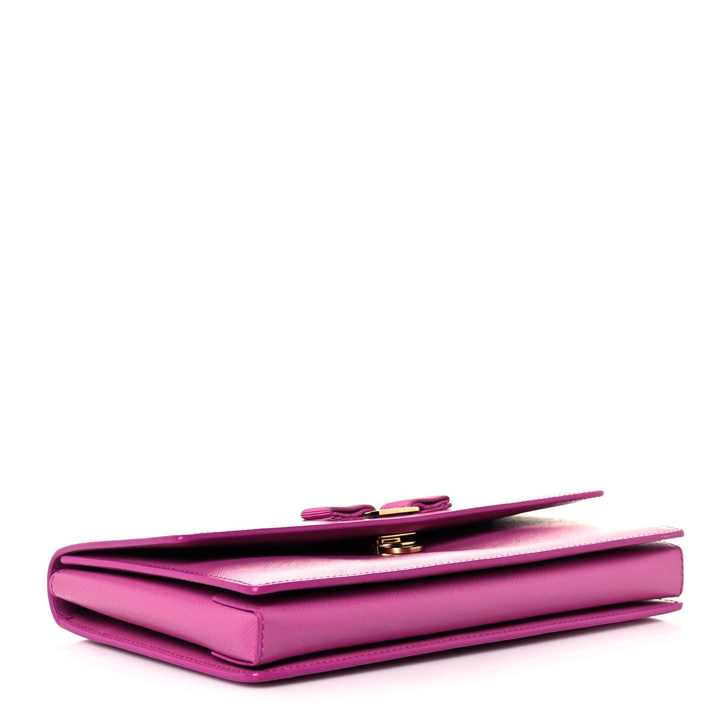 Salvatore Ferragamo Printed Calfskin Ginny Shoulder Bag Fuchsia 4 of 13