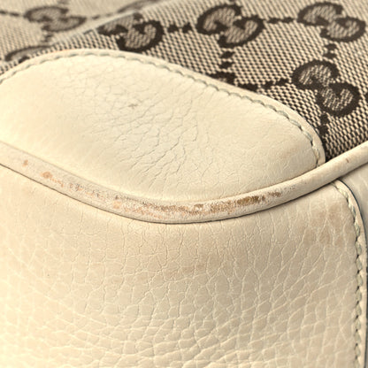 Gucci Monogram Dollar Calfskin Mini Bree Messenger Bag Beige Ebony Avoire 13 of 17