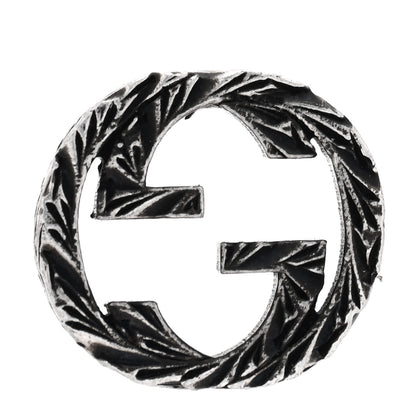 Gucci Sterling Silver Textured Interlocking G Single Stud Earring 1 of 6
