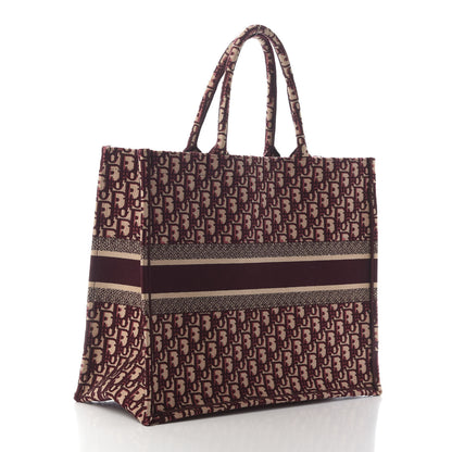 Christian Dior Oblique Large Book Tote Burgundy Multicolor 3 of 8