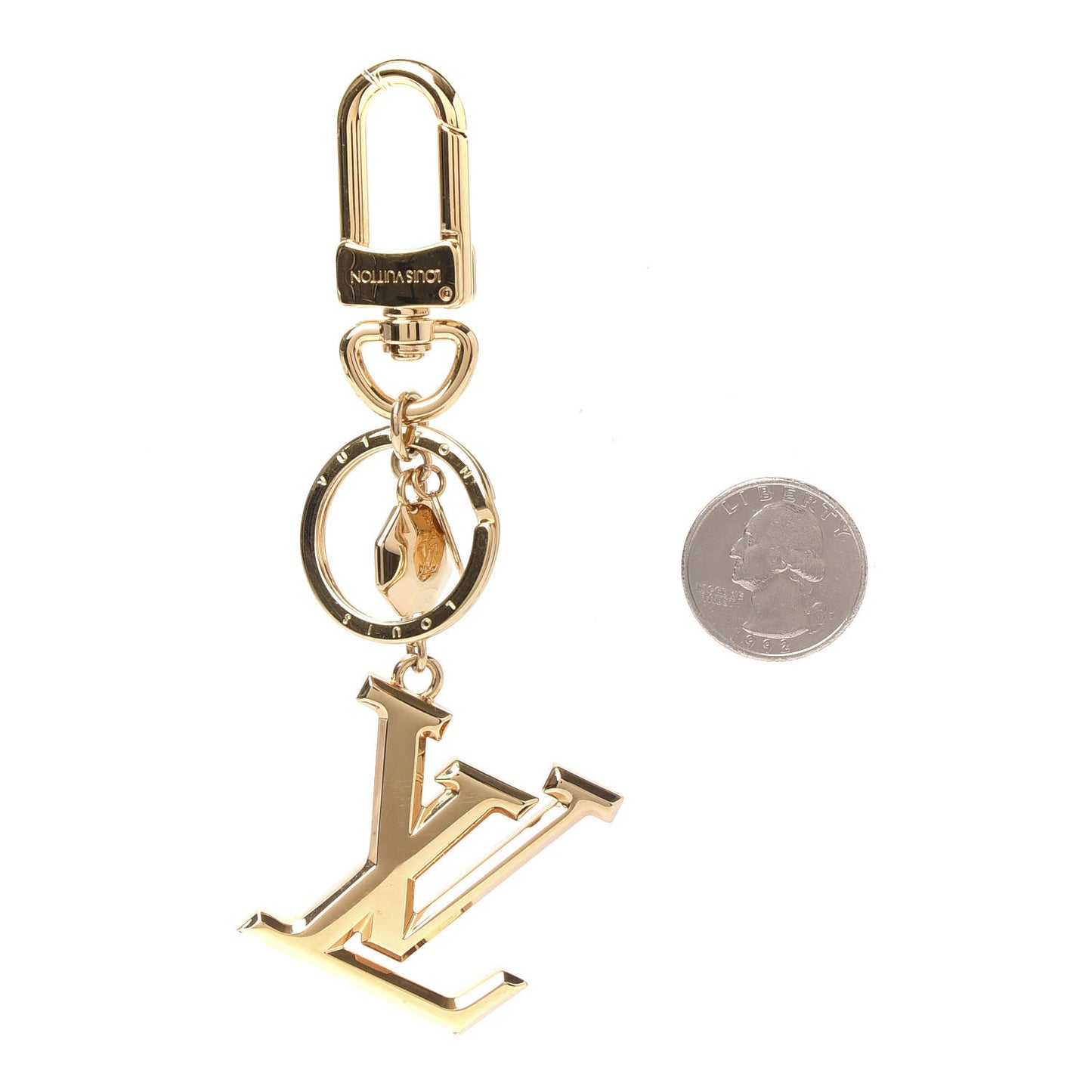 LV Facettes Bag Charm Key Holder Gold