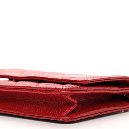 Chanel Caviar Quilted Wallet On Chain WOC Red 6 of 12