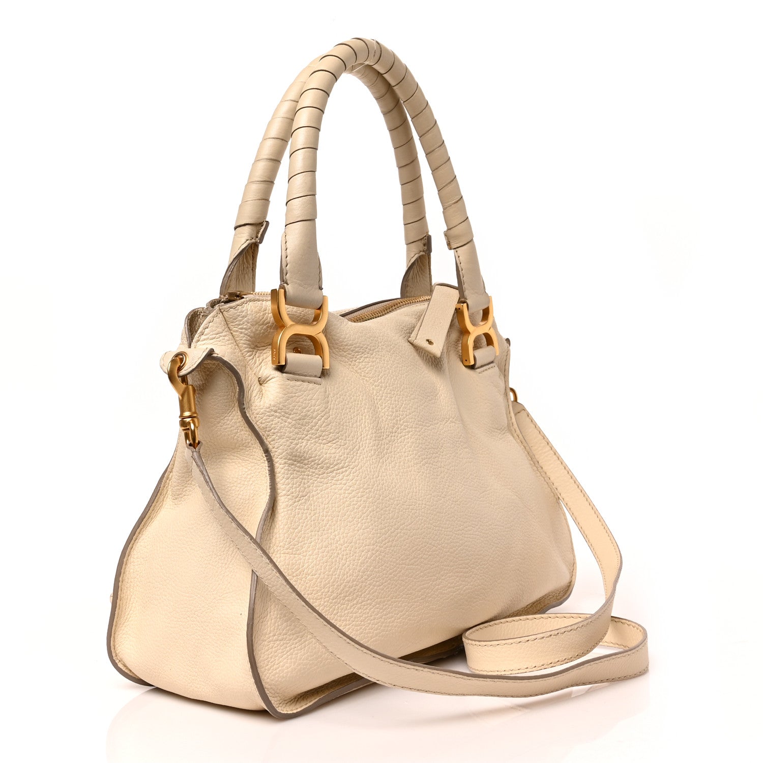 Chloe Calfskin Medium Marcie Satchel Cream 3 of 14