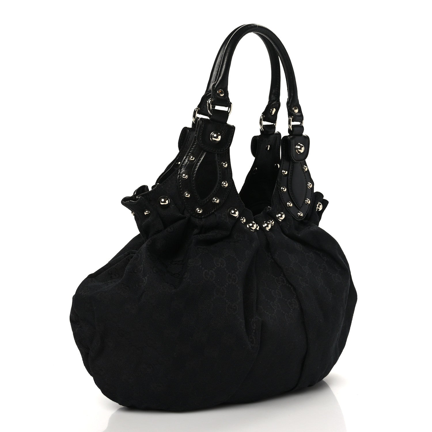 Gucci Monogram Studded Pelham Medium Tote Black 2 of 8