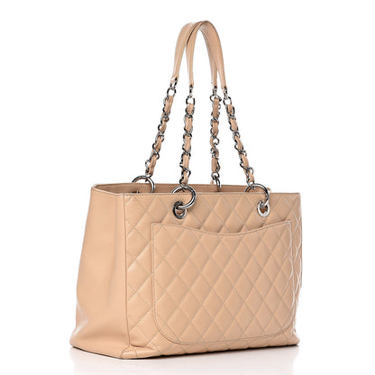 Chanel Caviar Quilted Grand Shopping Tote GST Beige Clair 3 of 24