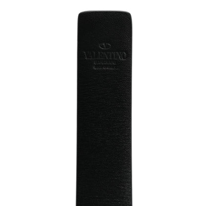 Valentino Garavani Glossy Calfskin VLogo Reversible 20mm Belt 75 30 Smokey Beige Black 5 of 7