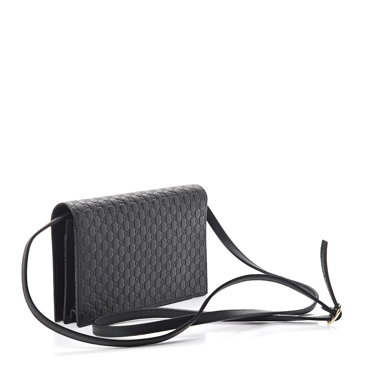 Gucci Microguccissima Crossbody Wallet Black 3 of 9