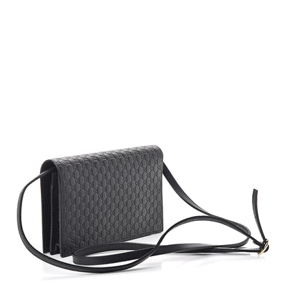 Gucci Microguccissima Crossbody Wallet Black 3 of 9