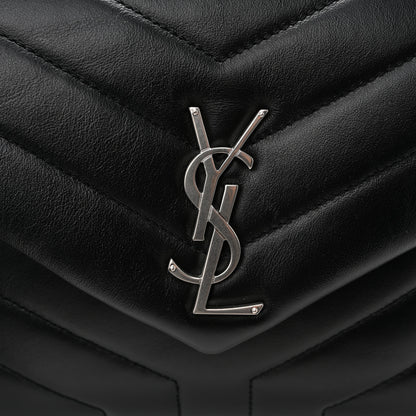 Saint Laurent Calfskin Y Quilted Monogram Small Loulou Chain Satchel Black 11 of 11