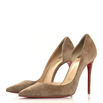 Christian Louboutin Veau Velour Iriza 100 Pumps 37.5 Cappucino 4 of 9