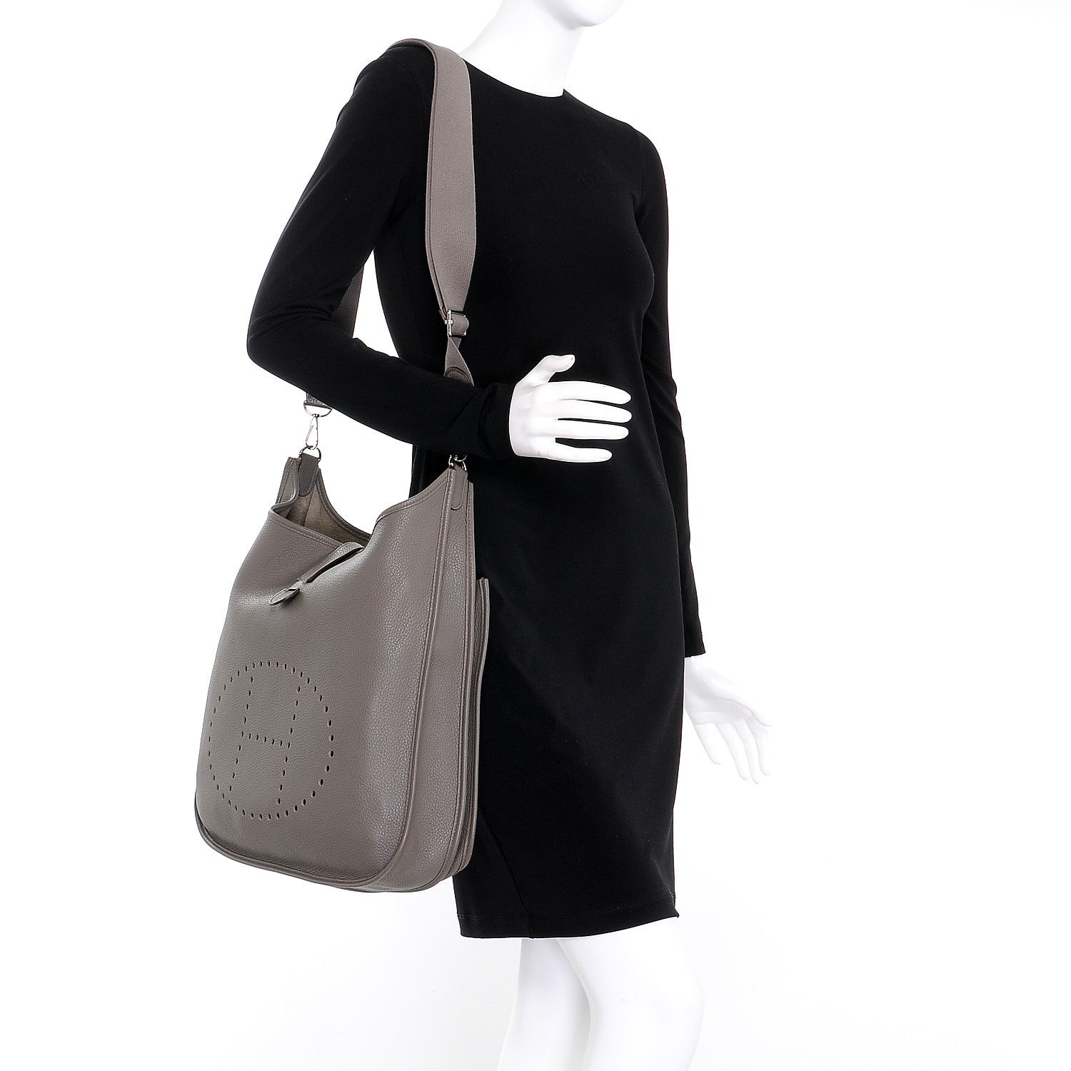 Hermes Taurillon Clemence Evelyne III TGM Etain 2 of 7