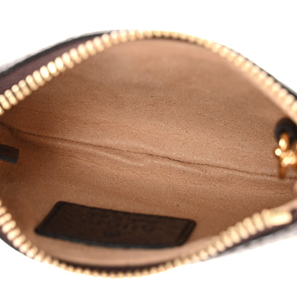 Gucci Monogram Jumbo GG Textured Dollar Calfskin Ophidia Key Case Camel Ebony New Acero 5 of 8