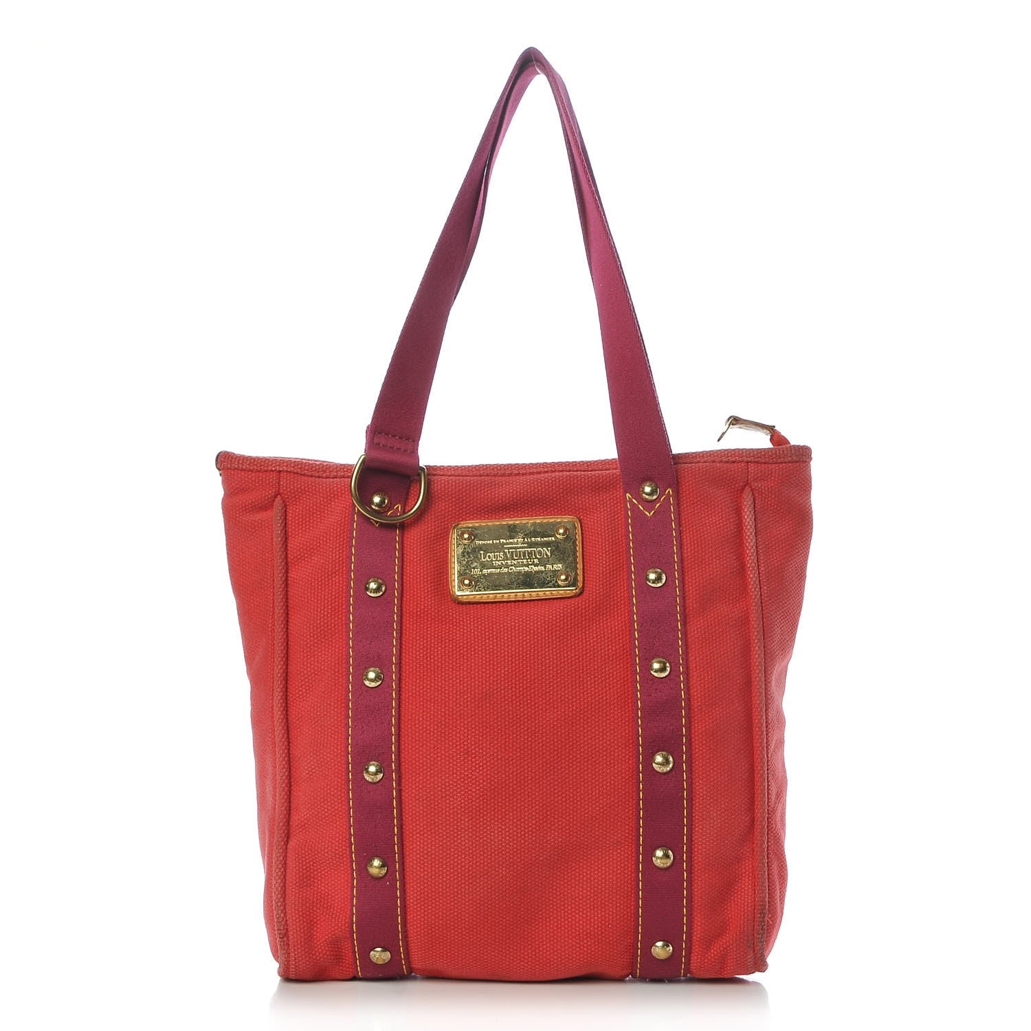 Louis Vuitton Toile Antigua Cabas MM Red 1 of 11