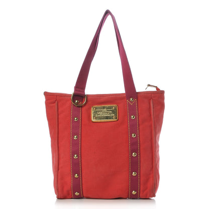 Louis Vuitton Toile Antigua Cabas MM Red 1 of 11