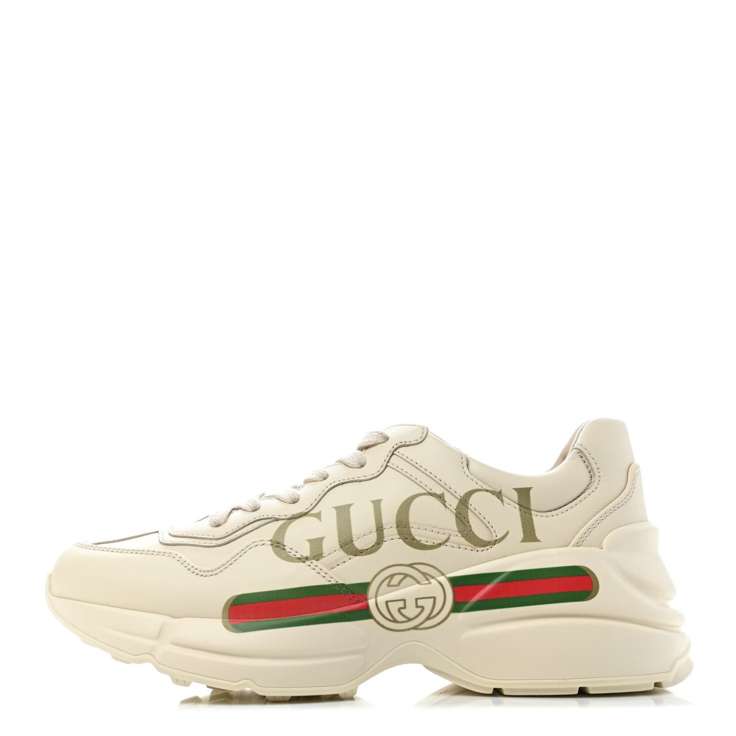 Calfskin Logo Womens Rhyton Sneakers 36.5 Ivory