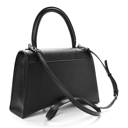 Balenciaga Grained Calfskin Medium Hourglass Top Handle Bag Black 3 of 9