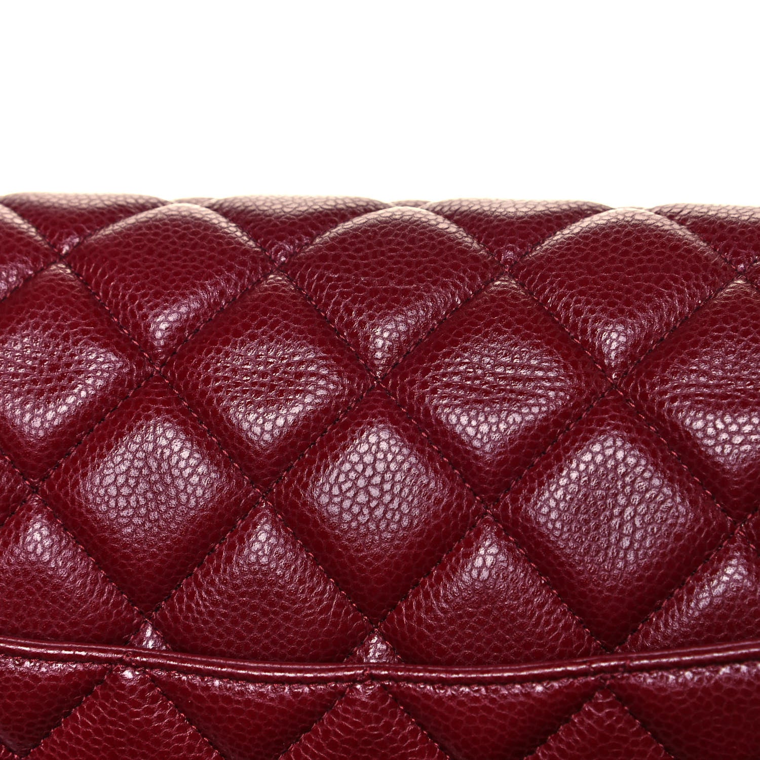 Chanel Caviar Quilted Maxi Single Flap Dark Red 14 of 15