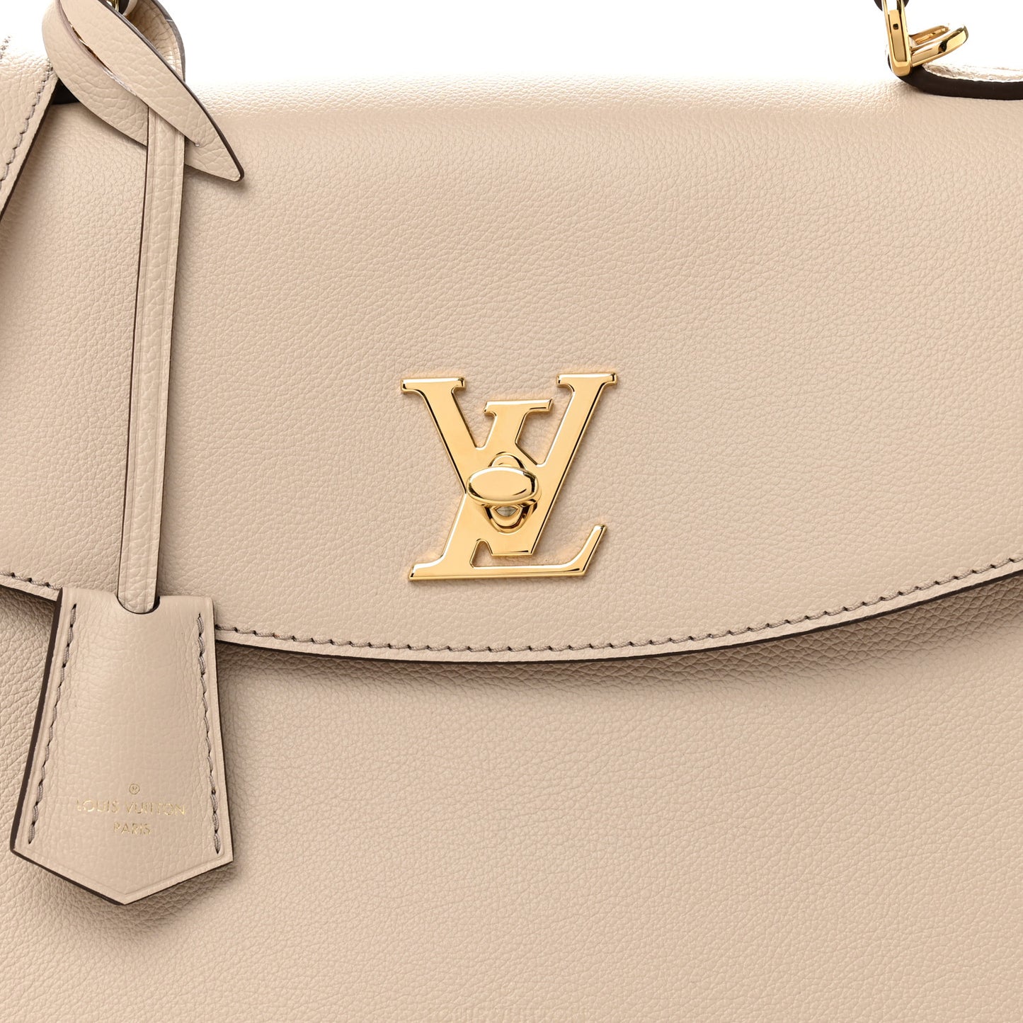Soft Calfskin Lockme Ever MM Greige