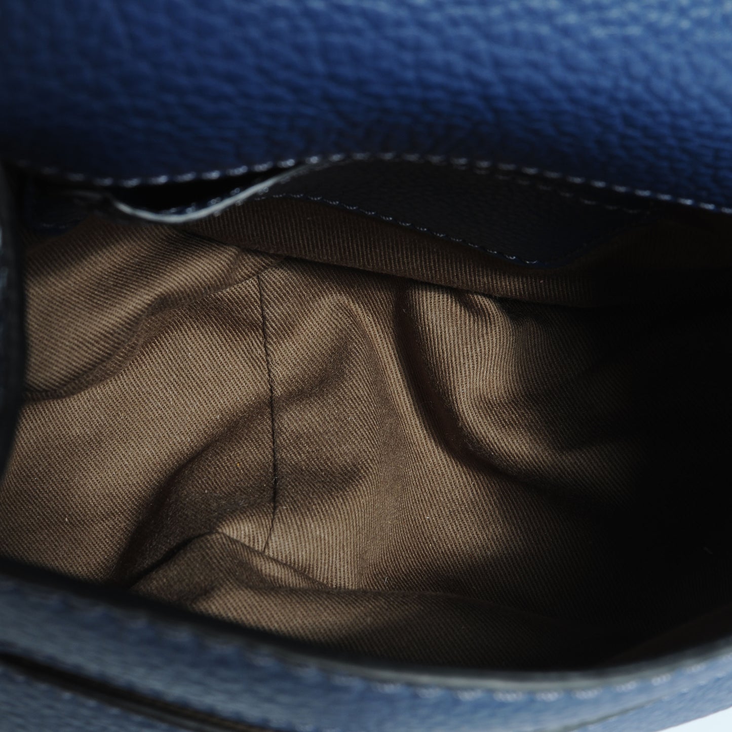 Calfskin Mini Marcie Round Crossbody Bag Royal Navy