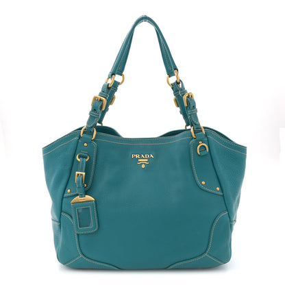 Prada Vitello Daino Tote Turchese 1 of 14