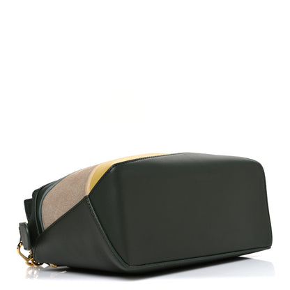 Loewe Calfskin Landscape Small Puzzle Bag Bottle Green Ochre 4 of 10