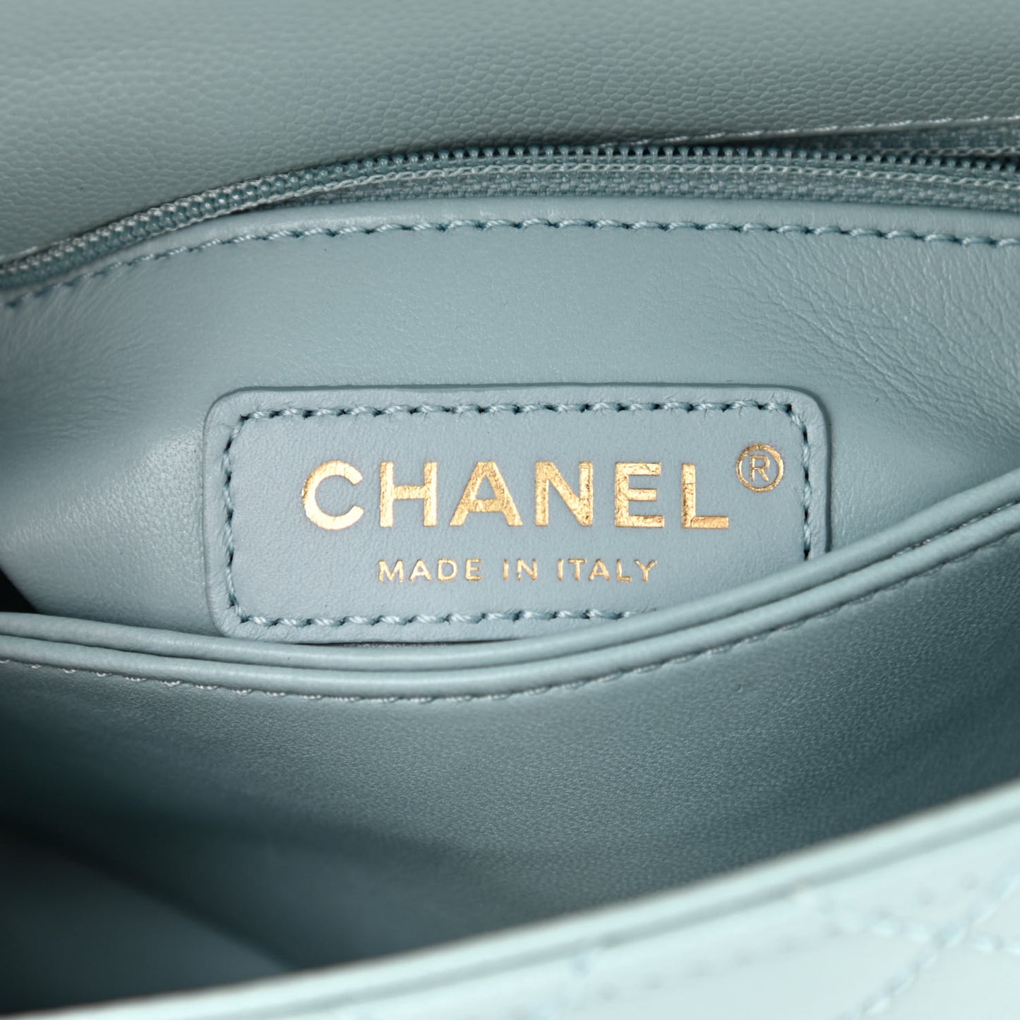 Caviar Quilted Extra Mini Coco Handle Flap Light Blue
