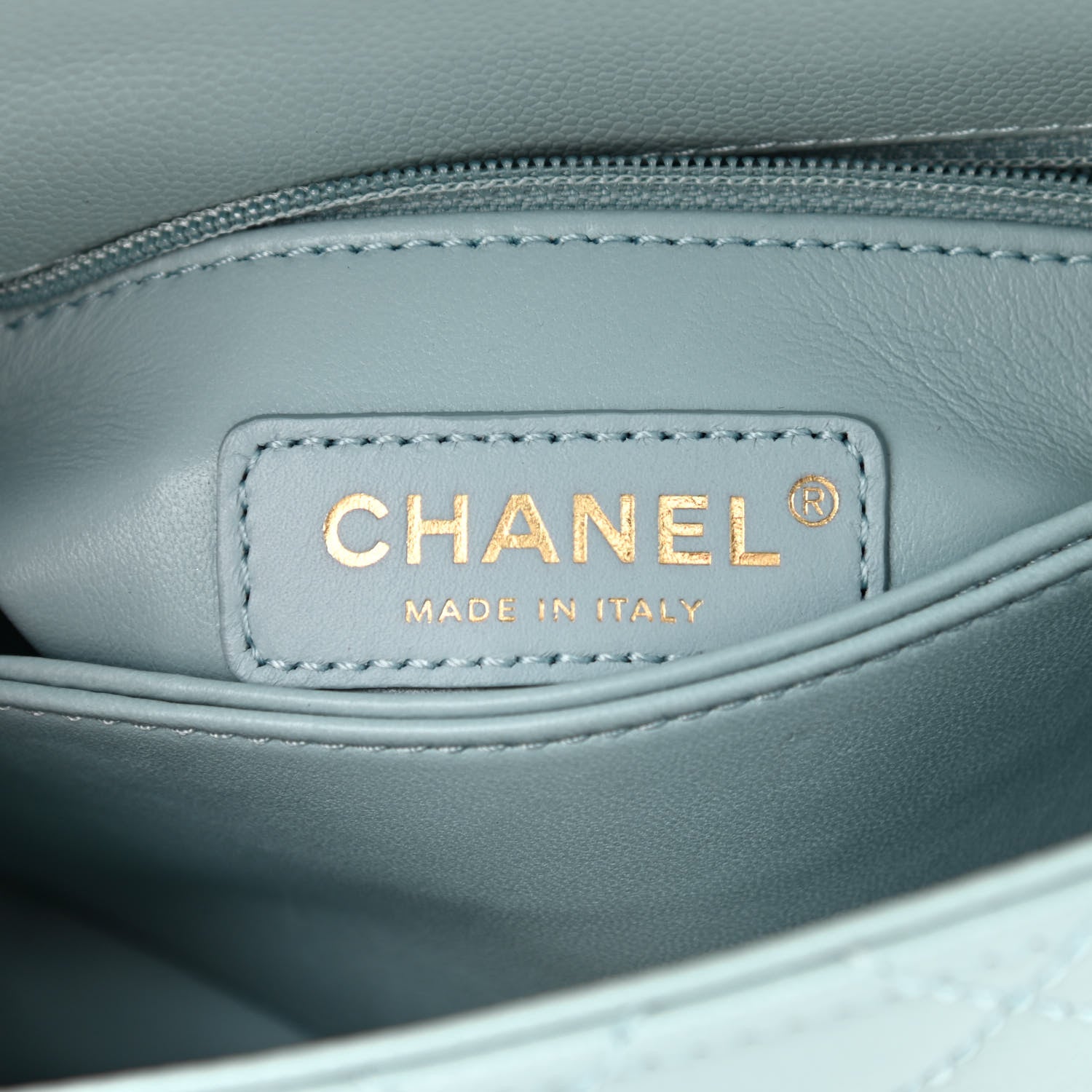 Chanel Caviar Quilted Extra Mini Coco Handle Flap Light Blue 5 of 10