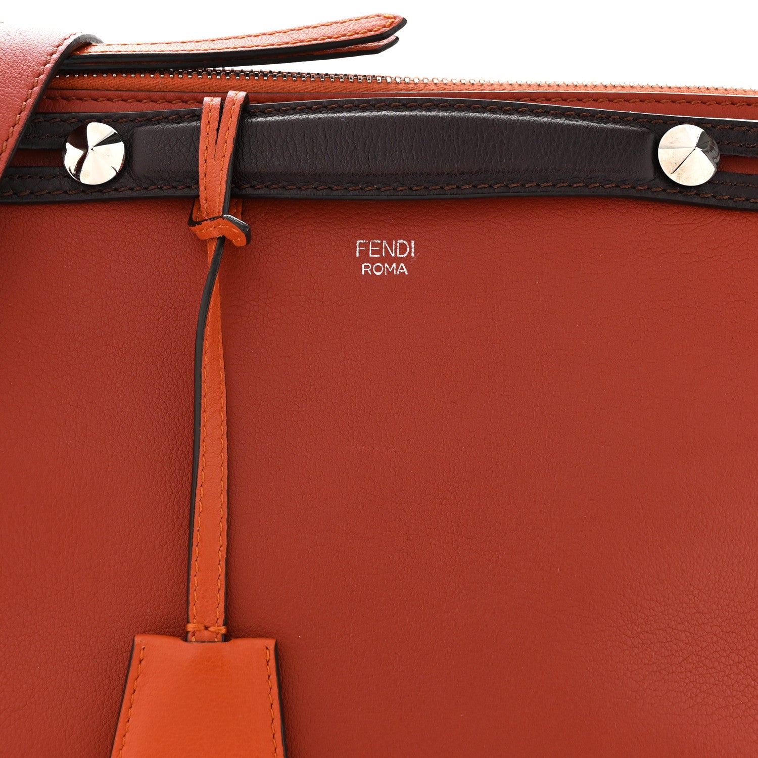 Fendi Vitello Dolce 4 Color Medium By The Way Boston Bag Terra di Siena Multicolor 9 of 12
