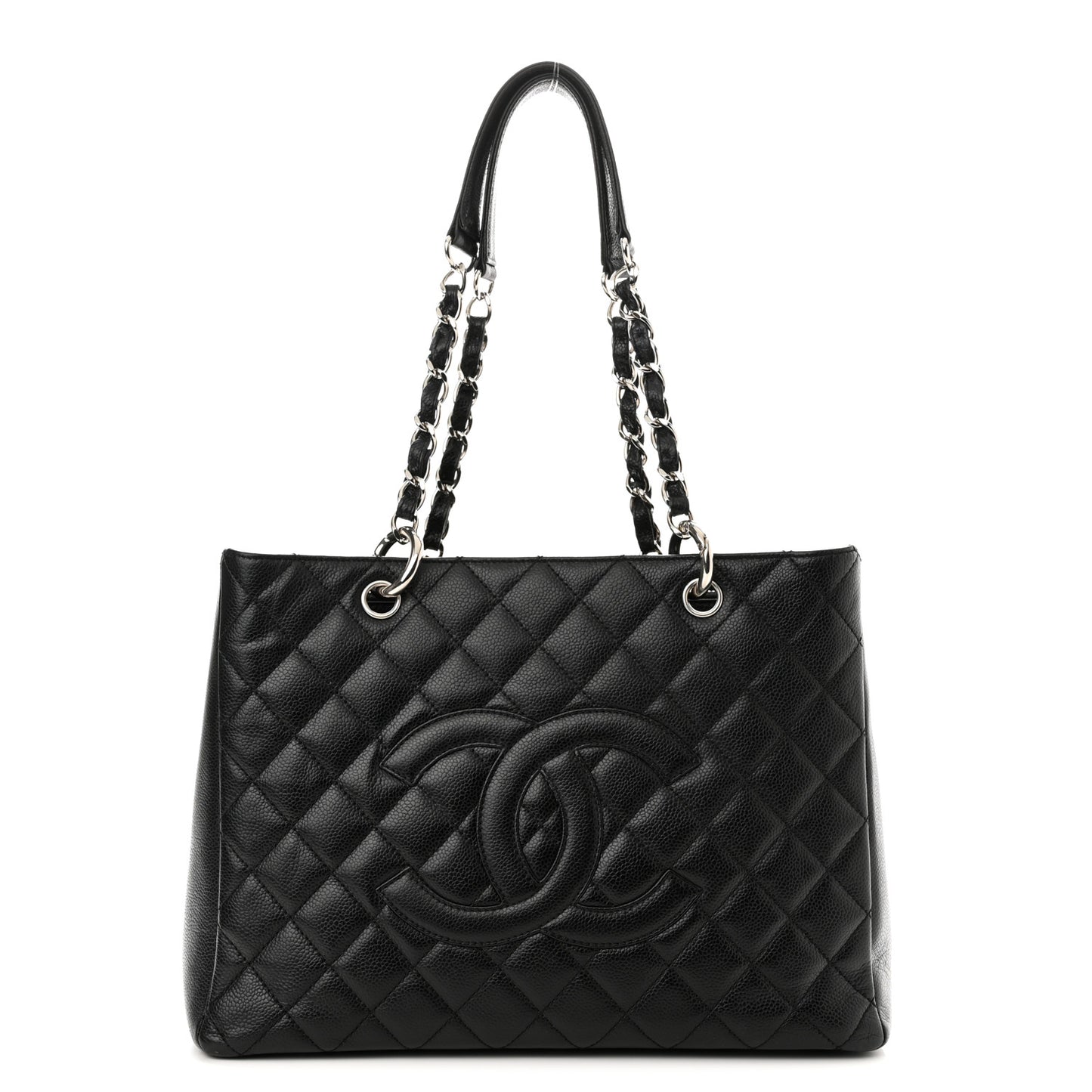 Caviar Quilted Grand Shopping Tote GST Black