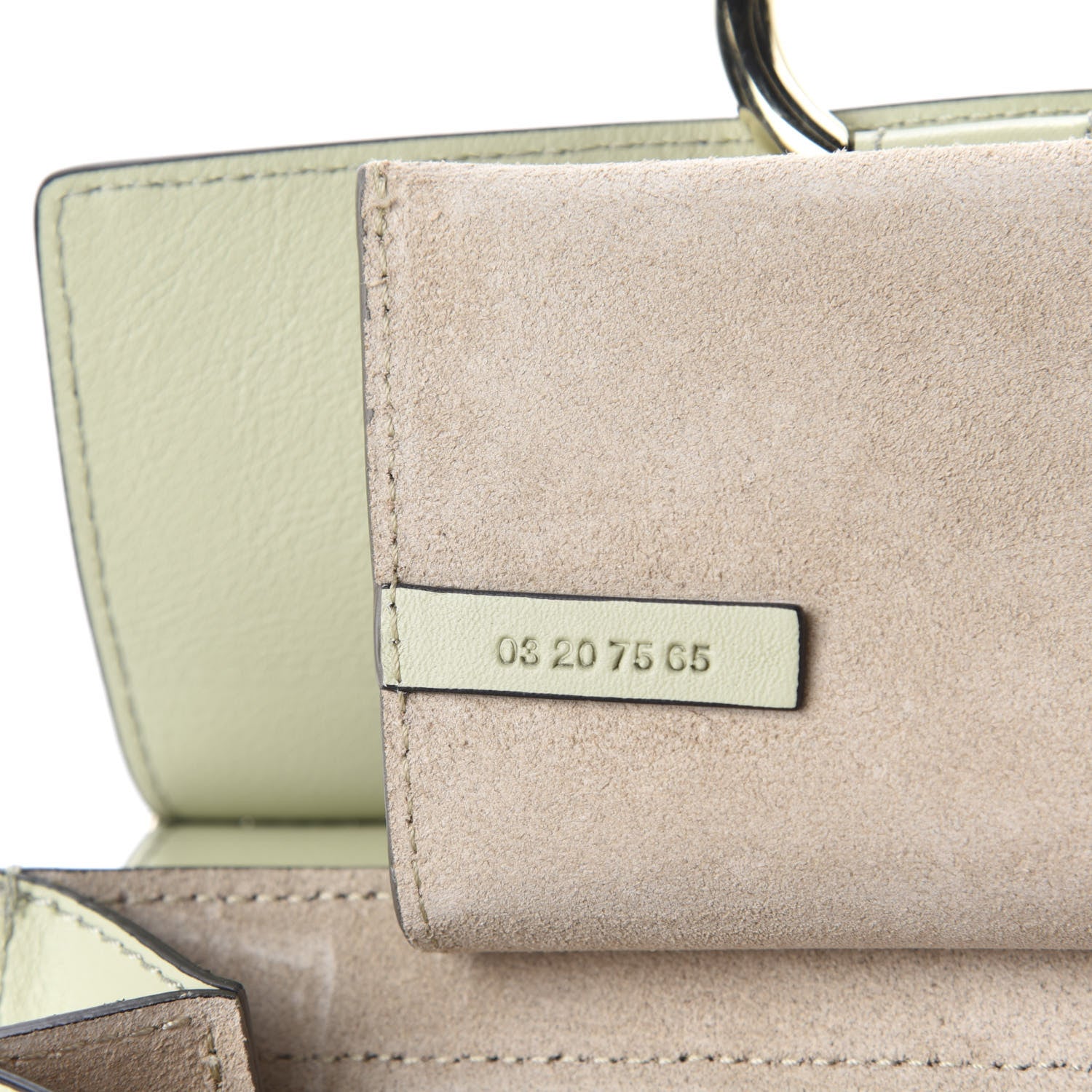 Chloe Calfskin Suede Medium Faye Shoulder Bag Eucalyptus 9 of 10