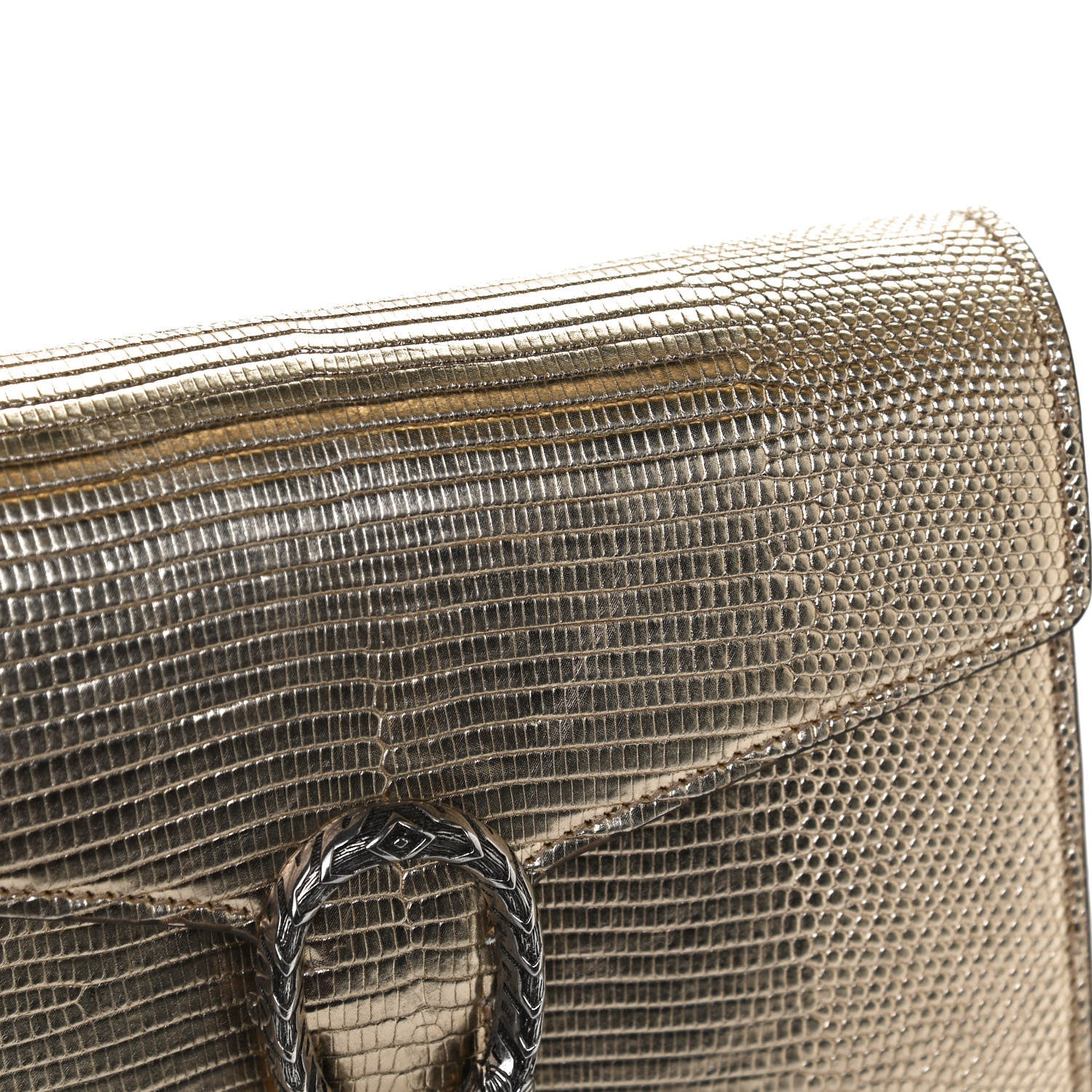 Gucci Lizard Mini Dionysus Chain Wallet Gold 10 of 10