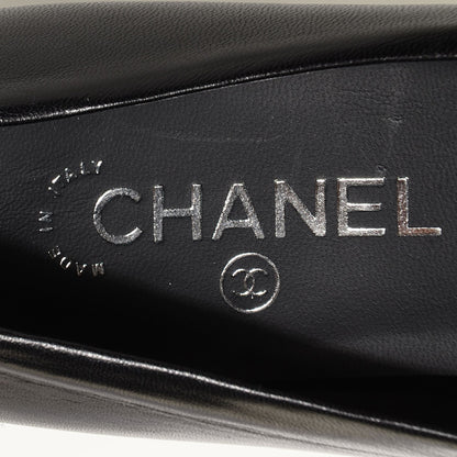 Chanel Lambskin Platform Chain Pumps Black 40 7 of 8