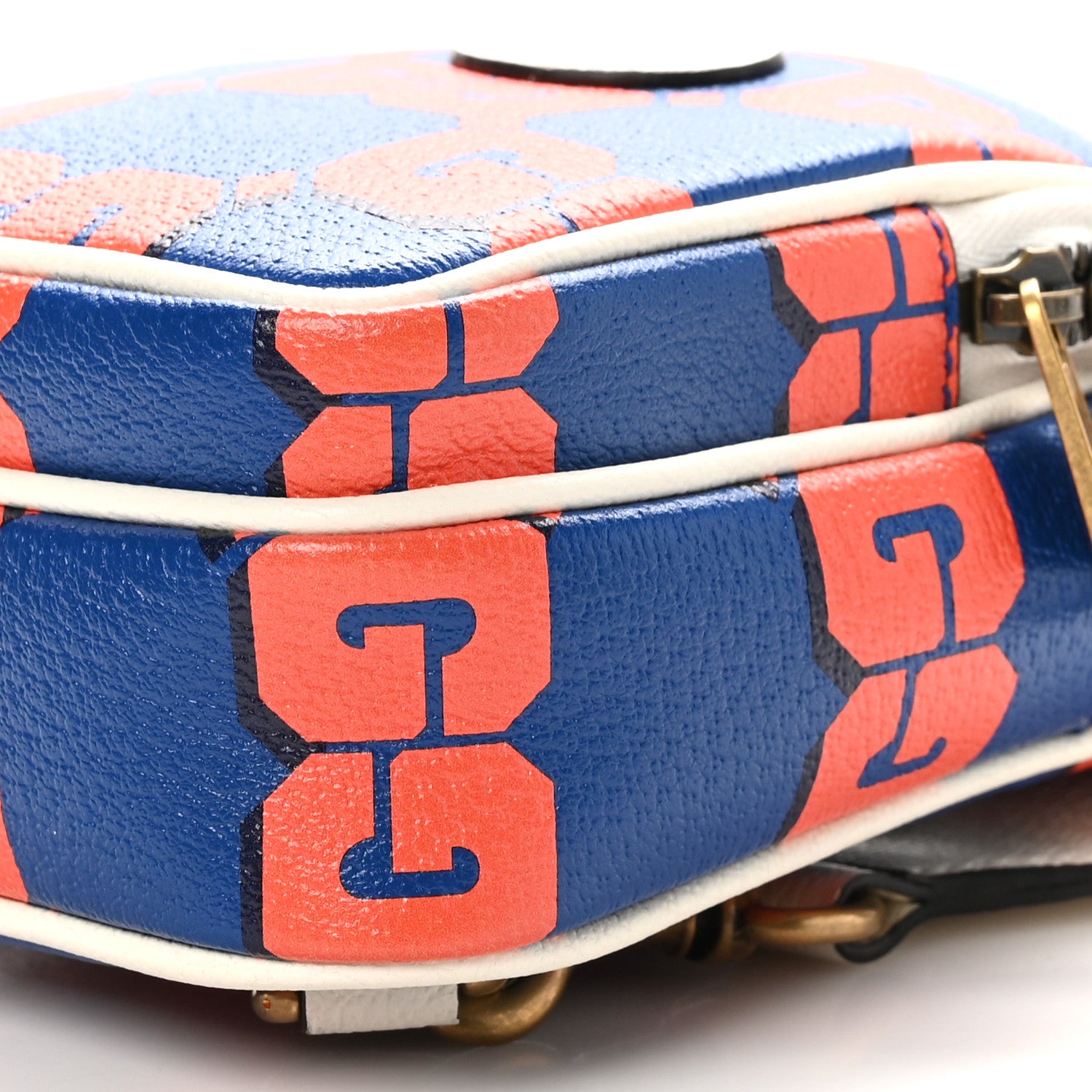 Gucci Dollar Calfskin Sling Bag Blue Orange Multicolor 10 of 10