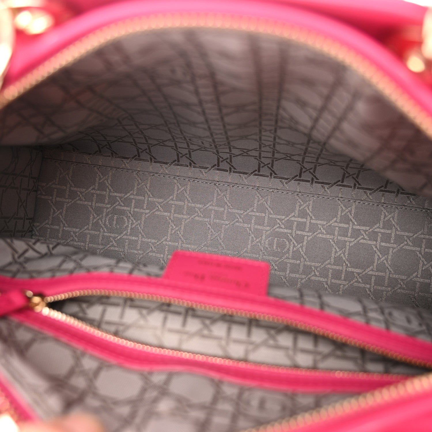 Christian Dior Lambskin Cannage Large Lady Dior Fuchsia 5 of 10