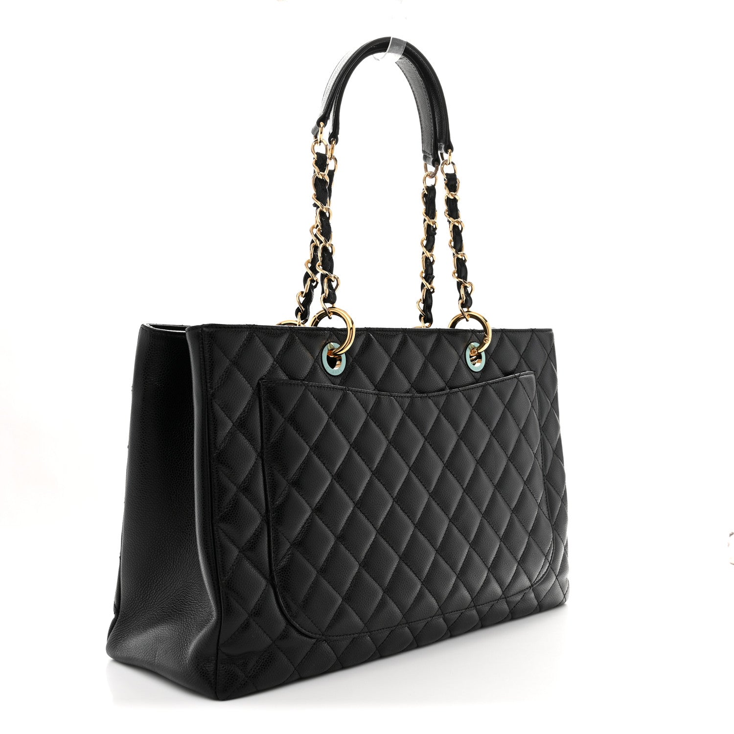 Chanel Caviar Quilted XL Grand Shopping Tote GST Black 3 of 10