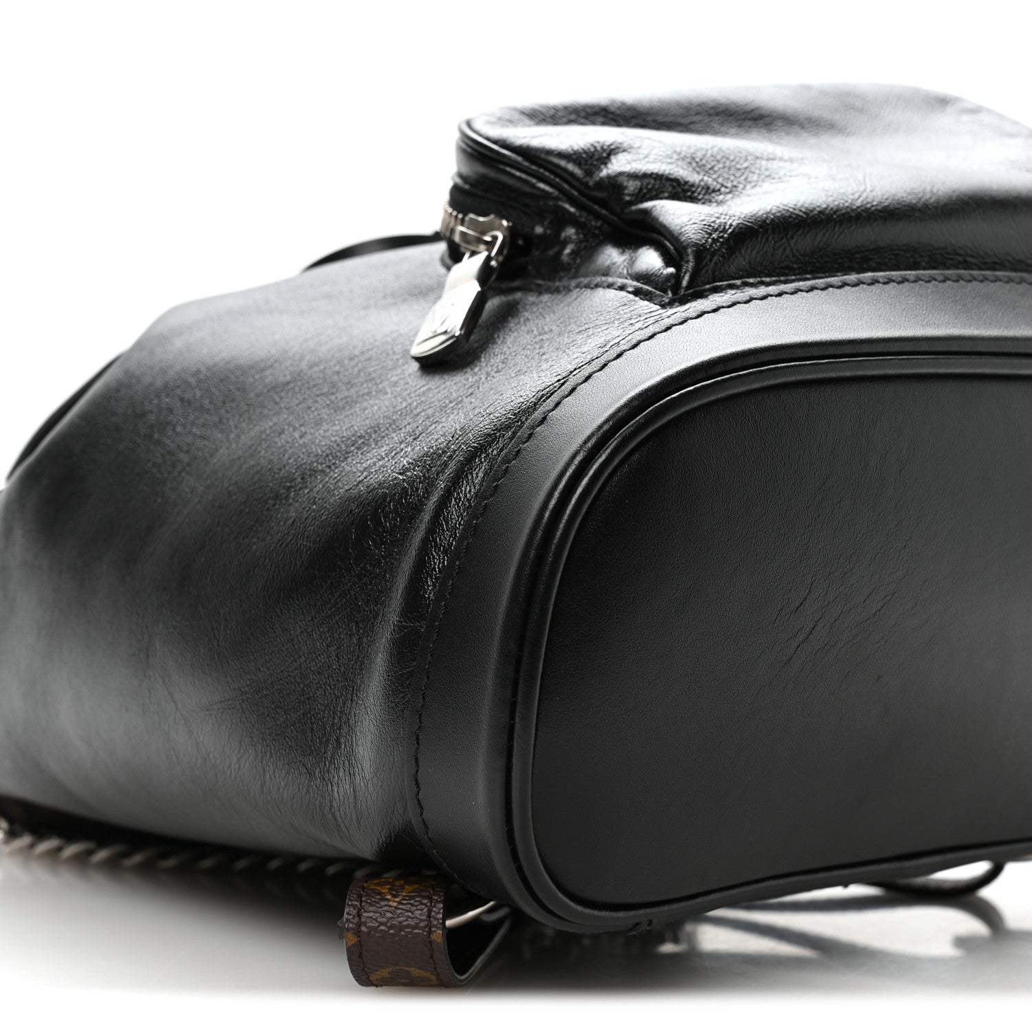 Louis Vuitton Lambskin Monogram Montsouris Vibe PM Black 8 of 9