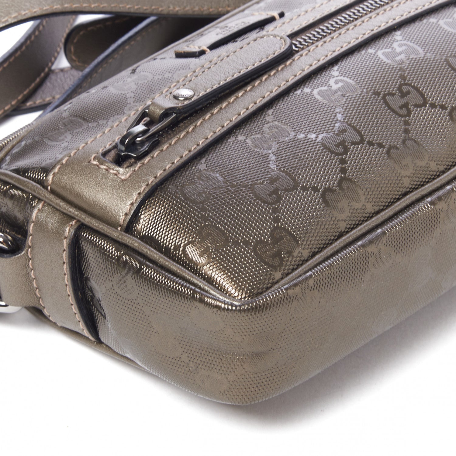 Gucci Imprime Monogram Small Shoulder Bag Silver 5 of 9