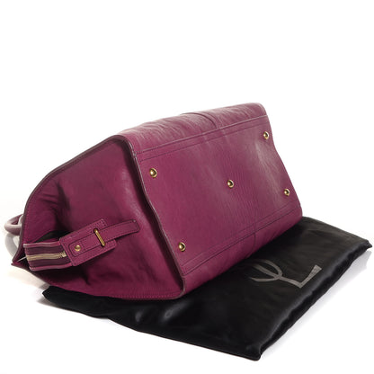 Saint Laurent Sheepskin Medium Cabas ChYc Black Cherry 4 of 10