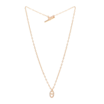 Hermes 18K Rose Gold Diamond PM New Farandole Pendant Necklace ST 3 of 5