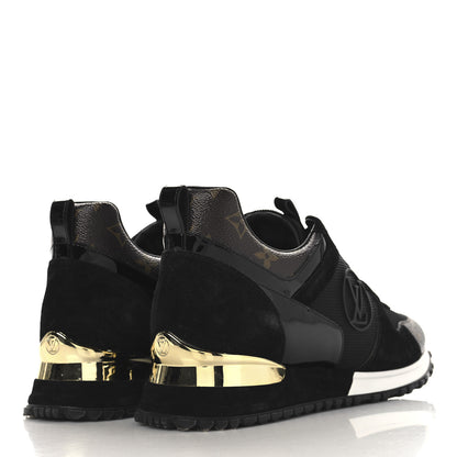 Louis Vuitton Suede Monogram Run Away Sneakers 42 Black 4 of 8
