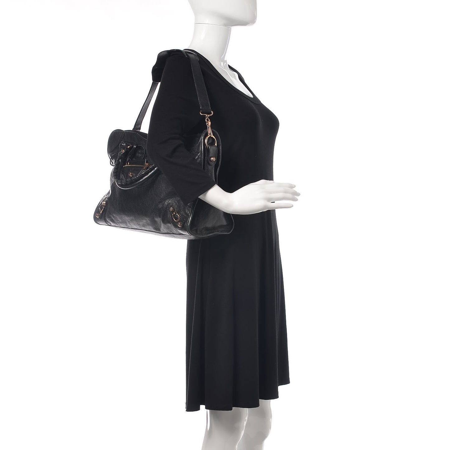 Agneau Giant 12 Rose Gold Hardware City Black