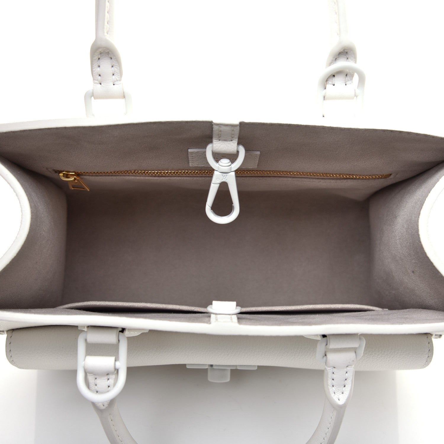 Louis Vuitton Soft Calfskin Lockme Tote PM White 5 of 10