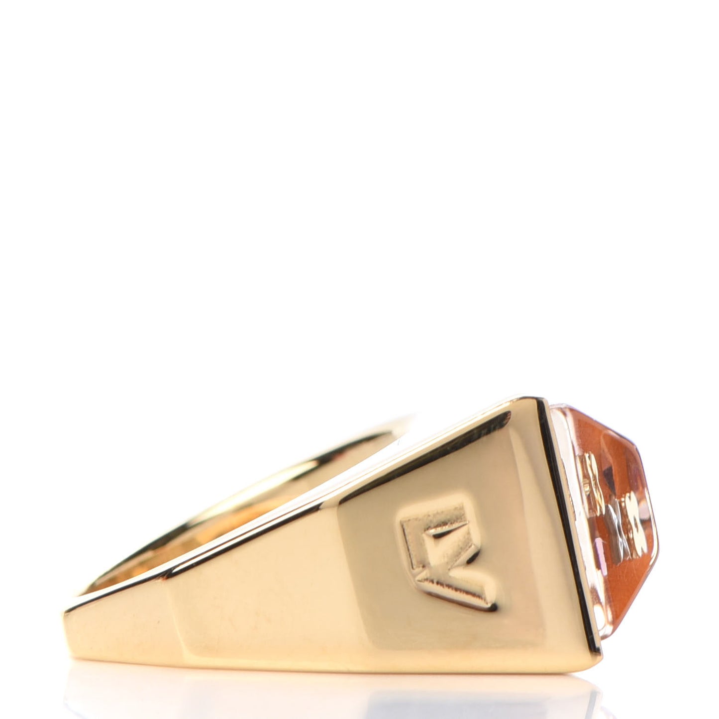 Resin Swarovski Crystal Inclusion Ring 6.5 Gold