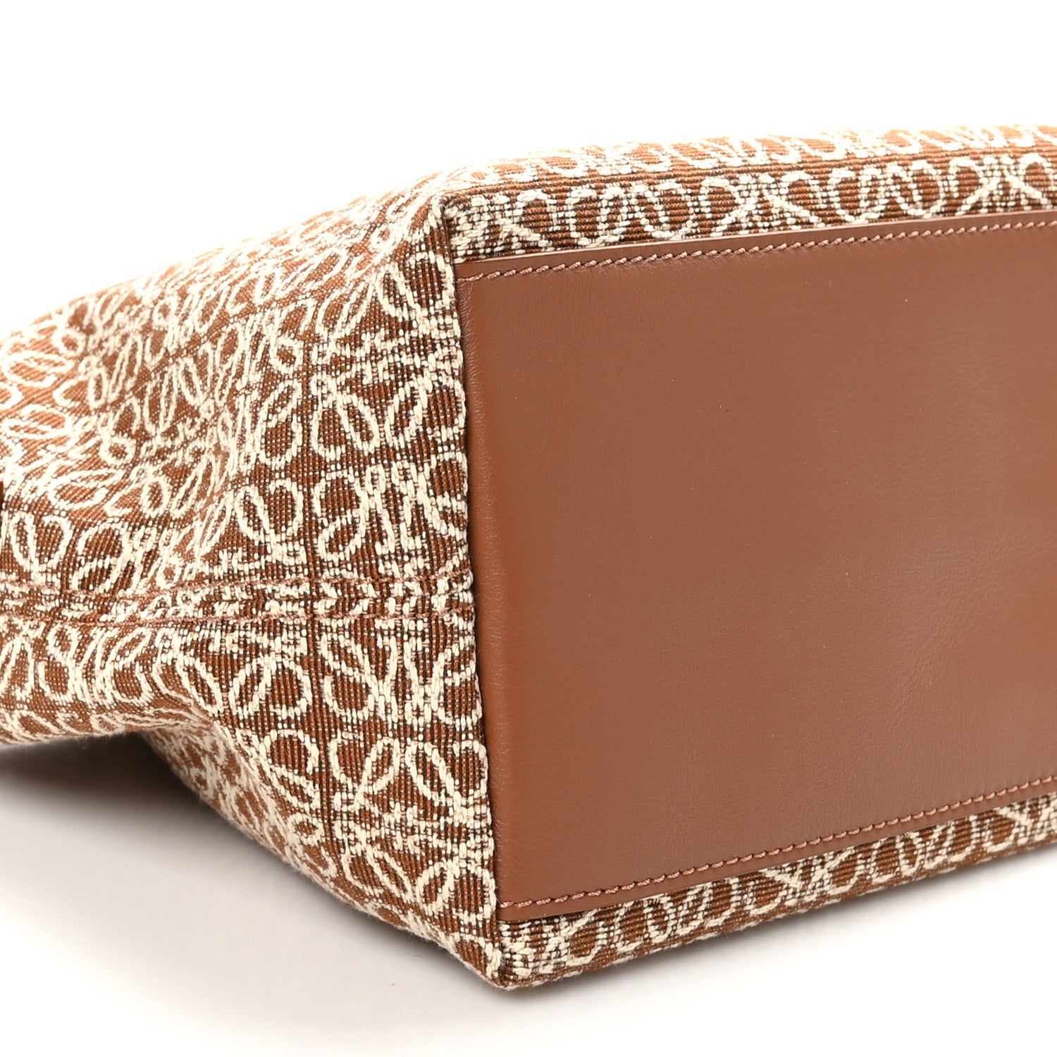 Loewe Jacquard Anagram Calfskin Small Cubi Bag Tan Pecan 9 of 10