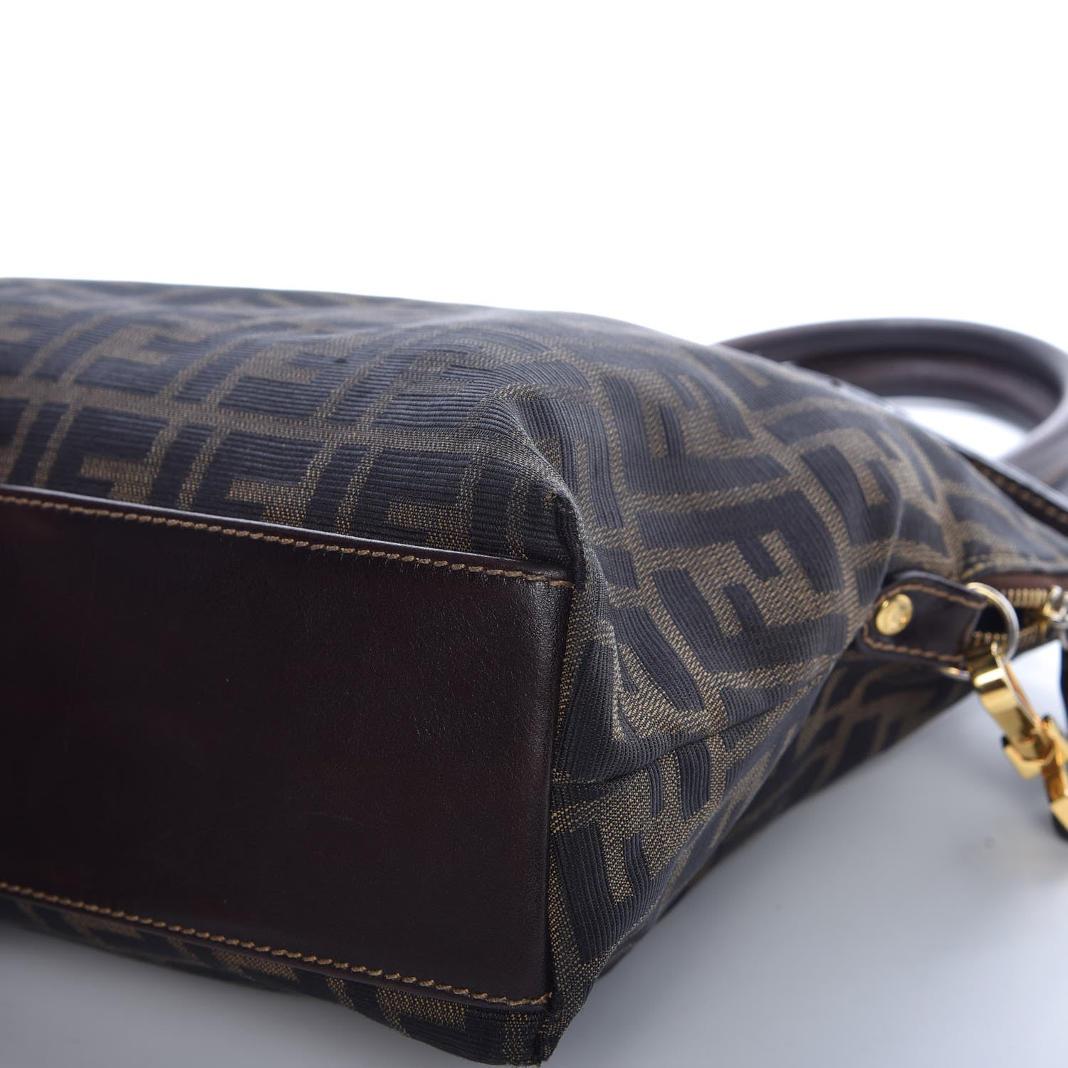 Fendi Zucca Top Handle Tote Tobacco 11 of 12
