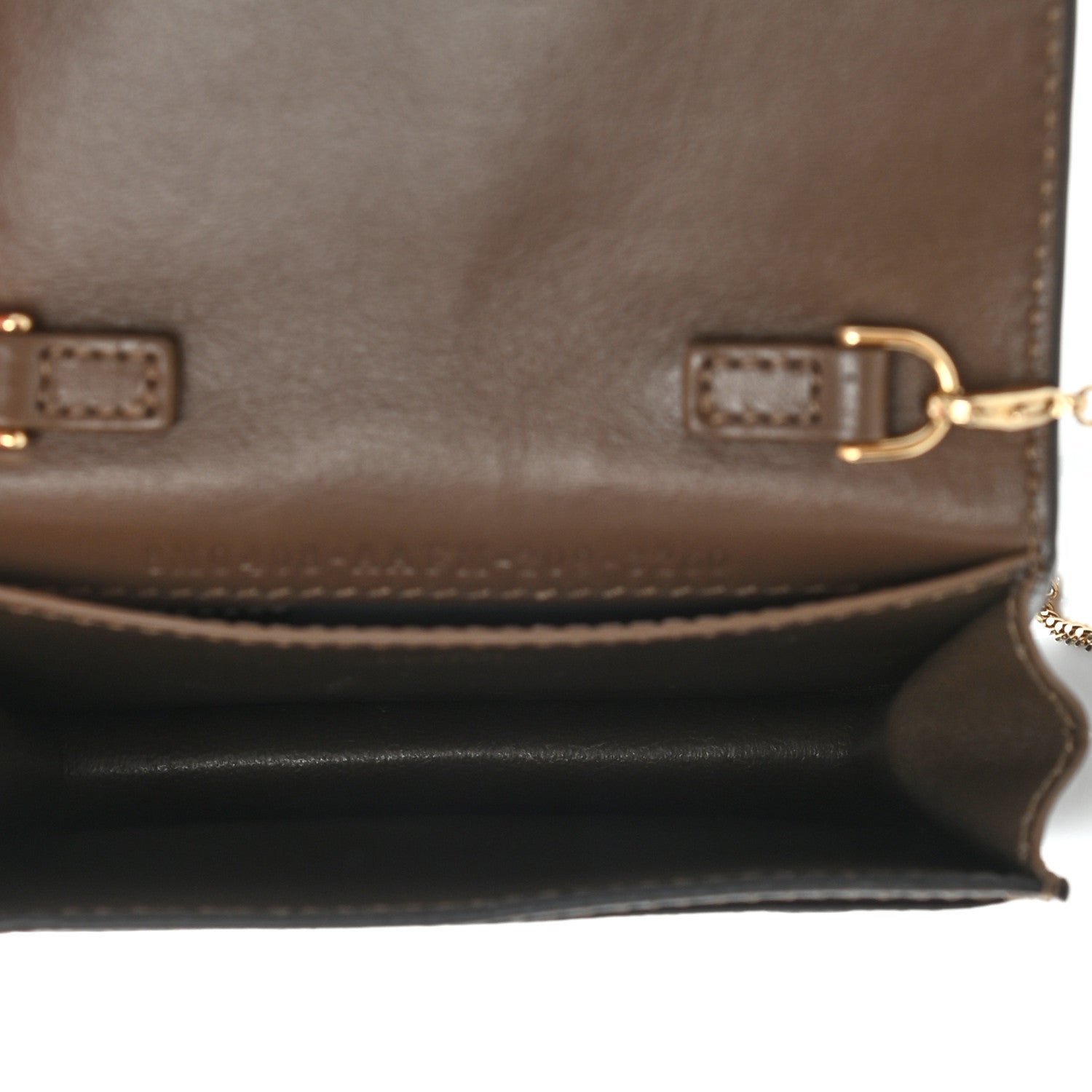 Fendi Vitello Soft F is Fendi Bi-Color FF 1974 Embossed Geometric Flap Wallet on Chain Maya Black 5 of 11