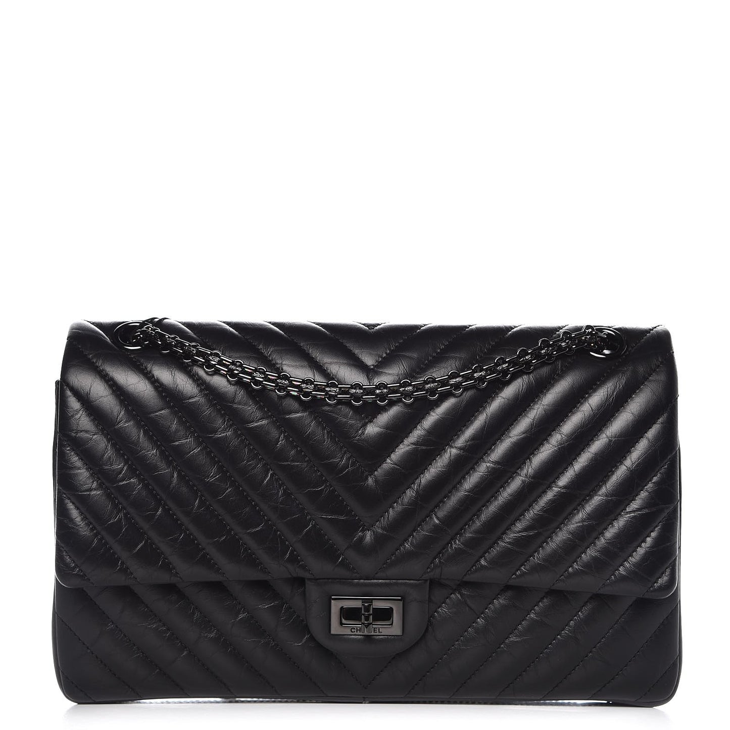 Aged Calfskin Chevron 2.55 Reissue 226 So Black