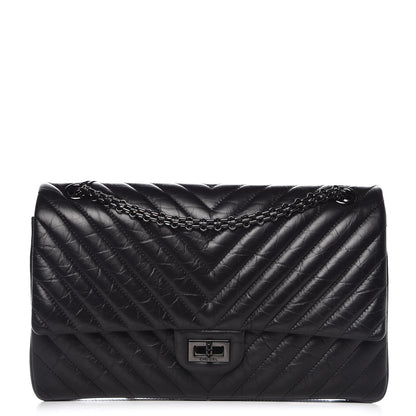 Chanel Aged Calfskin Chevron 2.55 Reissue 226 So Black 1 of 10