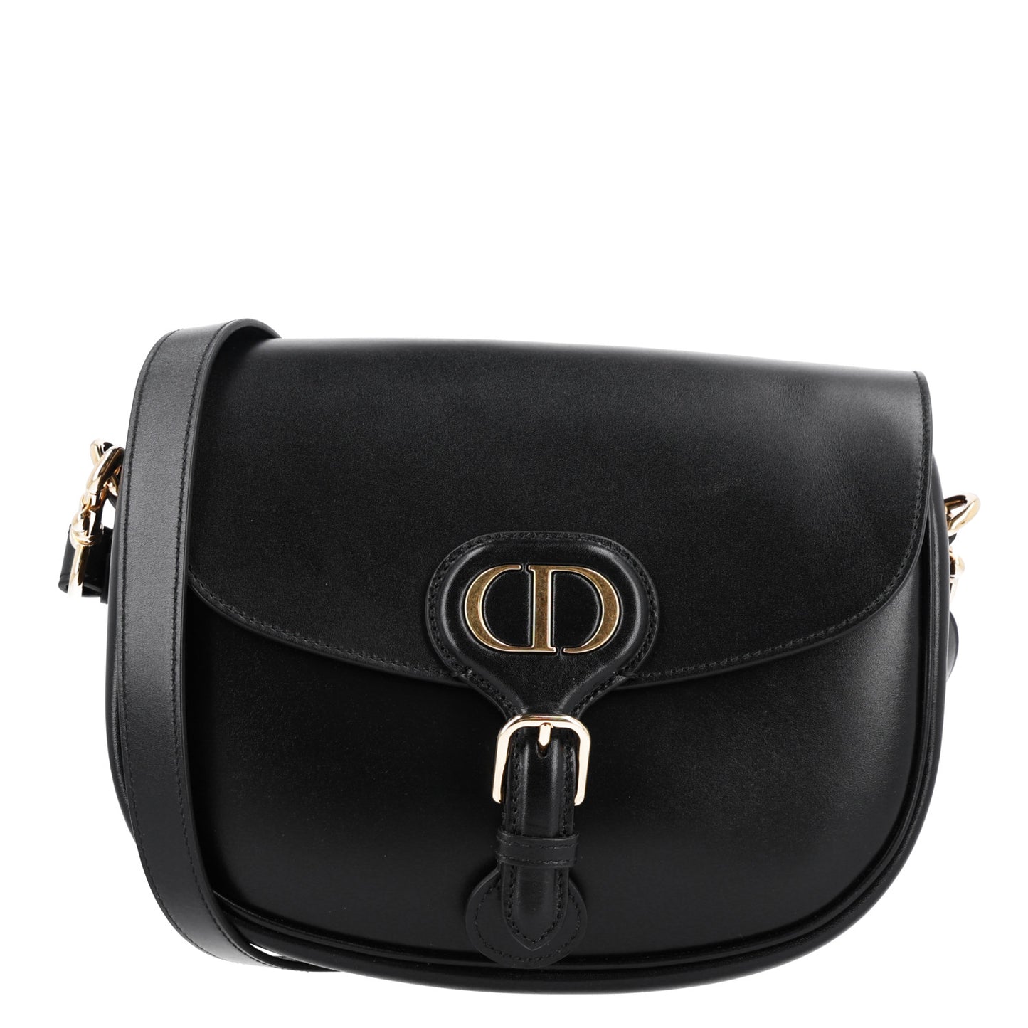 Box Calfskin Medium Bobby Flap Black